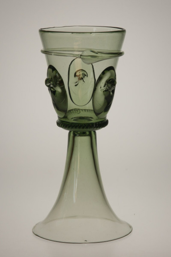 Goblet with stickers - 22 - historical glass