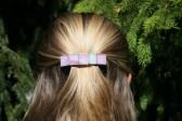 Hair clips pink - historical glass