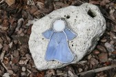 Angel blue - historical glass