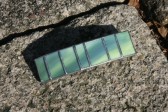 hair clip green - historical glass