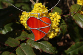 jewel heart big orange - historical glass