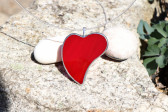 jewel heart love - historical glass