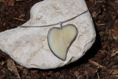 jewel heart beige - historical glass