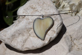 jewel heart beige - historical glass