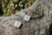 earrings beige - historical glass