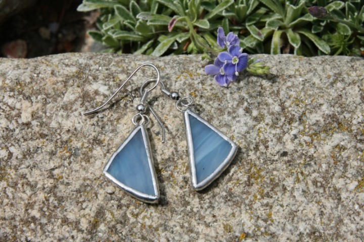 earrings sky - historical glass