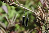 earrings black small - historical glass