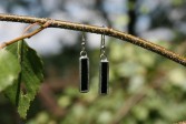 earrings black small - historical glass