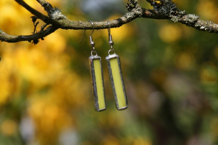 earrings sun long - historical glass