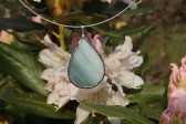 jewel drop green and white - historical glass