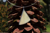 beige triangle - historical glass