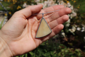 beige triangle - historical glass