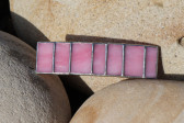 Hair clips pink - historical glass