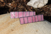 Hair clips pink - historical glass