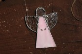 Angel pink small - historical glass