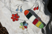 earrings drops from the sky - historical glass