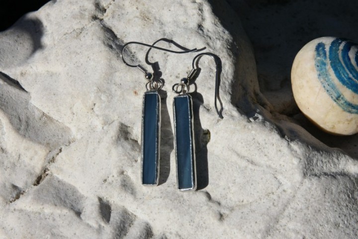 earrings from the sea long - historical glass