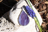 jewel a drop of violet - historical glass