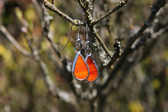 earrings fire - historical glass