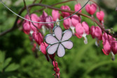 jewel flower pink - historical glass