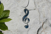 treble clef - historical glass