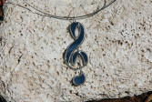 treble clef - historical glass