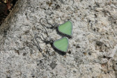 earrings hearts - historical glass