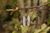 earrings lila decorated - historical glass