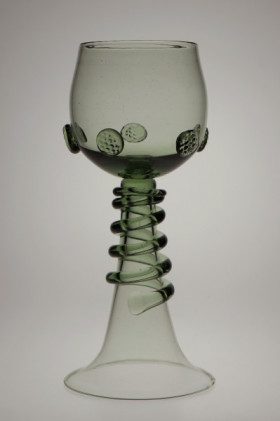 Wedding goblet with spin - 66 - historical glass