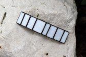 hair clip white - historical glass