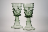 Goblet with stickers - 68 - historical glass