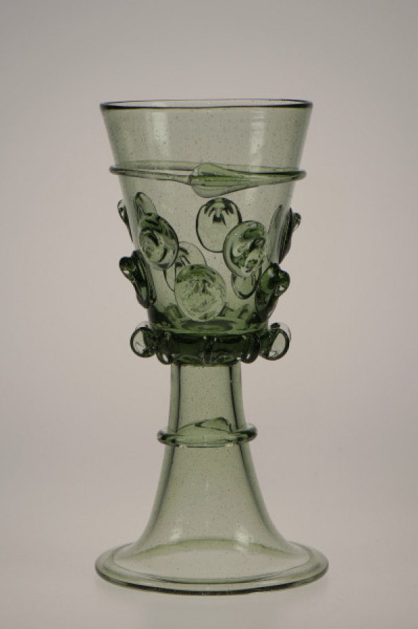 Goblet with stickers - 68 - historical glass