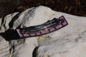 hair clip pink - historical glass