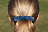 hair clip blue - historical glass