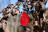 jewel drop red - historical glass