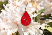 jewel drop red - historical glass