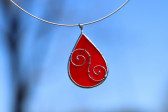 jewel drop red - historical glass