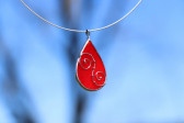 jewel drop red - historical glass