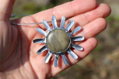 jewel with stone - historical glass