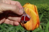 earrings hearts - historical glass