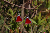 earrings hearts - historical glass