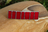 hair clip red - historical glass