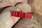 hair clip red - historical glass