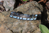 hair clip blue - historical glass