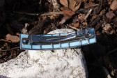 hair clip blue - historical glass